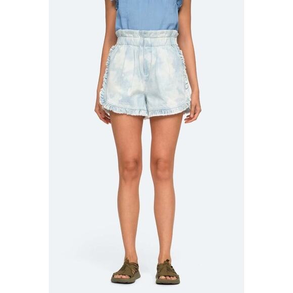 Sea New York Daryl Bleached Denim Shorts Blue Size 8 NWT - Picture 2 of 8